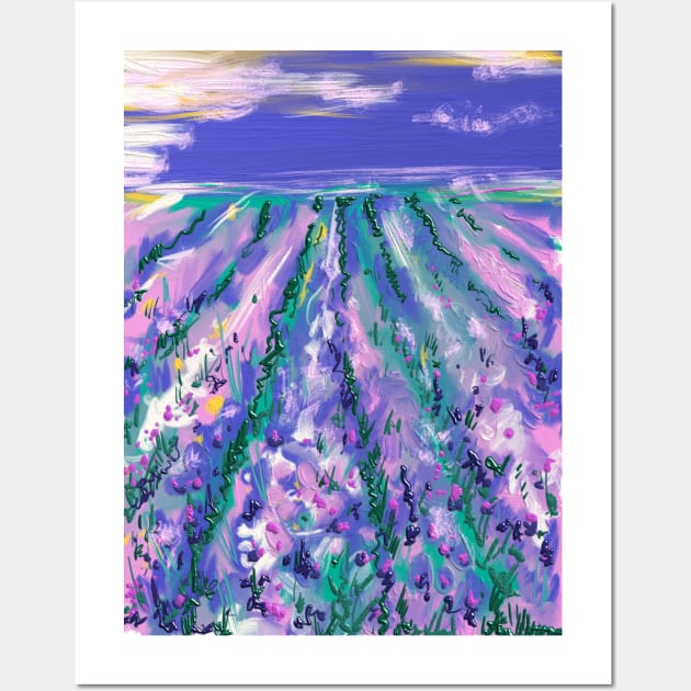 lavender field Wall Art by ArtKsenia